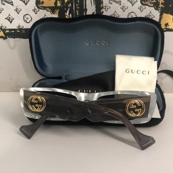 New Authentic Gucci GG0516S 002 Transparent Grey Square Silver Mirror Lens - Picture 4 of 13